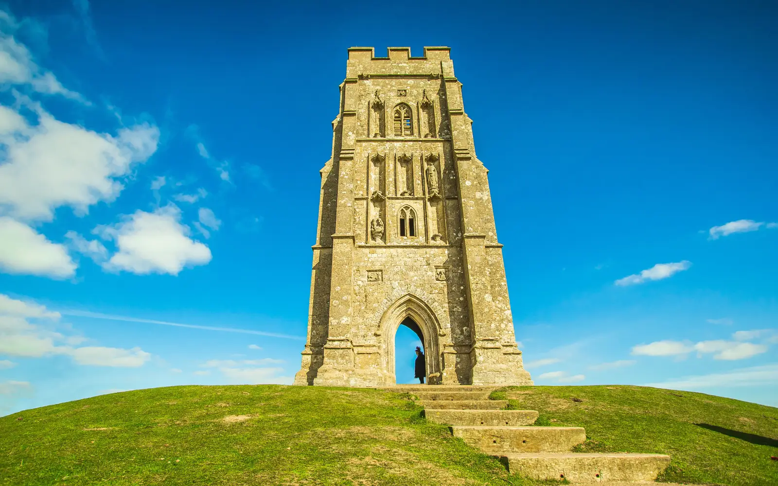 St Michael’s Tower atop Glastonbury Tor